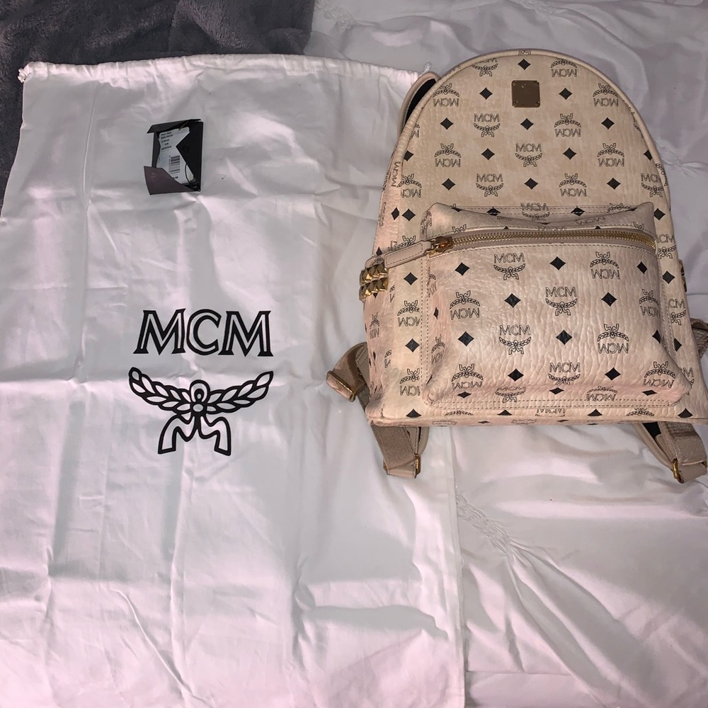 Real Beige MCM Backpack S/M